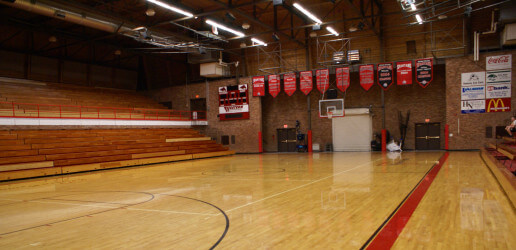 Basketball court at Western Wyoming Community College